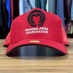 BONÉ MANGALARGA VERMELHO COM TELINHA LOGO FRONTAL - comprar online