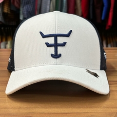 BONÉ TEXAS FARM BRANCO COM TELINHA AZUL LOGO FRONTAL - comprar online