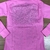 CAMISETE INFANTIL FEMININA ROSA CHICLETE LUXO PEDRARIA PRATA - SELARIA GUIMARÃES