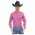 CAMISA AUSTIN WESTERN MANGA LONGA MASCULINA XADREZ ROSA AZUL