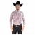 CAMISA MASCULINA XADREZ SLIM MANGA LONGA ROSA MARROM BRANCO