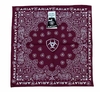 LENÇO BANDANA ARIAT ORIGINAL IMPORTADA BORDÔ