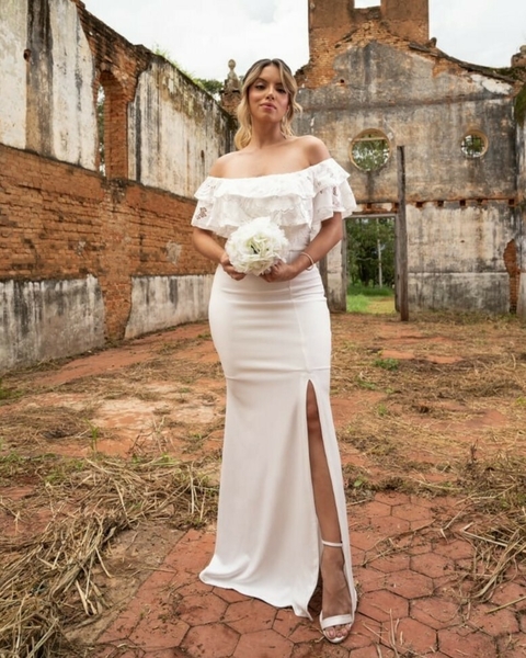 Vestido para Casamento Civil - Vestidos de Noiva Curtos, Midi e Longos
