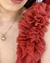 {Carolina} Vestido Madrinha Longo Rodado Decote V Drapeado Ombro com Babados com Fenda Festa Formatura (Terracota) na internet