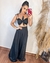 {Joyce} Conjunto Cropped Alça de Amarrar e Calça Mega Pantalona (Preto) - Ana Tuori | Loja de Vestidos de Festa, Casamento Civil e Mais 
