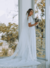 Imagem do {Flora} Vestido Longo Evasé Manga Soltinha Decote nas Costas Noiva Casamento (cor Branco Off)