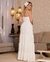{Karine} Vestido Longo Alça Fina Saia em Camadas Noiva Casamento (cor Branco Off) - loja online