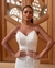 {Maiara} Vestido Noiva Longo Evasé Alça Fina em Renda Detalhes em Guipure Casamento (Branco Off) - comprar online