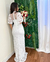 {Santiele} Vestido Noiva Longo Sereia em Renda Manga Soltinha em Tule Poá Casamento Civil (Branco Off) - comprar online
