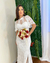 {Santiele} Vestido Noiva Longo Sereia em Renda Manga Soltinha em Tule Poá Casamento Civil (Branco Off) - loja online