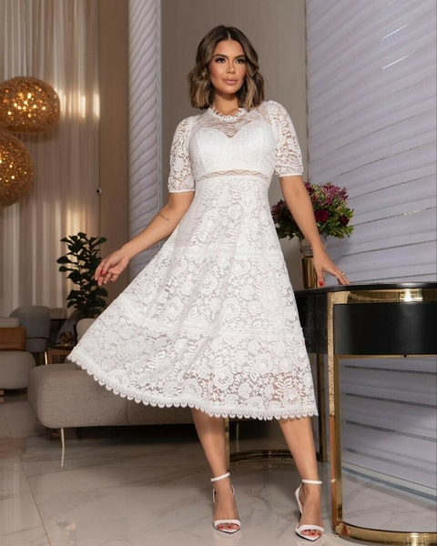 Vestido para Casamento Civil - Vestidos de Noiva Curtos, Midi e Longos