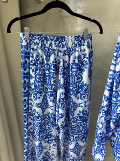 Conjunto estampa azul | camisa + calça - Tatte Store