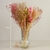 Imagem do Vaso de Vidro Canelado com Folhas Natural Rosa