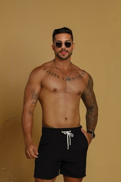 Bermuda de Linhão Masculina - PRETO - comprar online