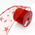 Fita Aramada Organza Com Glitter Com Costura Vermelho 9,14X6,3m