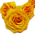 Rosa de Tecido Amarelo Ouro 9cm Un.