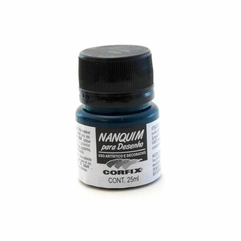 Tinta nanquim para desenho - 25 ml - preto/ branco/ amarelo ouro/ vermelho  fogo/ verde bandeira/ azul ultramar - CORFIX - Livraria Cervo