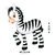 Aplique em Papel e MDF Litoarte Zebra - APM8-0816