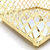 Bandeja Decorativa 20x10cm Retangular Metal e Espelho - Dourado