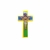 Crucifixo em Madeira Para Terço Jesus - Amarelo