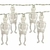 Enfeite Led Cordão Decorativo com 10 Esqueletos
