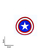 Aplique Emborrachado - Escudo Capitão América - 2x2cm - comprar online