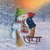 Guardanapo Child Kissing Snowman com 2 Unidades