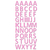 Alfabeto Eva Adesivo 2x2,5cm Rosa Bebê