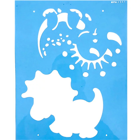 Stencil para Pintura 17 x 42cm - OPA2875 - Infantil Pandas - OPA