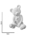 Aplique em Resina - Urso Sentado com Botão LLA-406 - 12x9cm - comprar online