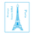Stencil Litoarte 17x21cm STM-118 - Torre Eiffel