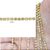 Strass Simples Dourado Cristal 3mm - 10cm - comprar online