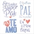 Stencil Litoarte 20x20 Frases Dia dos Pais - STXX180 - comprar online