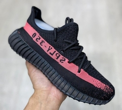 Yeezy Boost 350 • Preto/Vermelho - comprar online