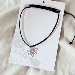 Choker Flor plateda