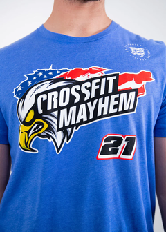 REMERA PREMIUM MAYHEM Freedom Racing Eagle T-Shirt: Light Heather Royal