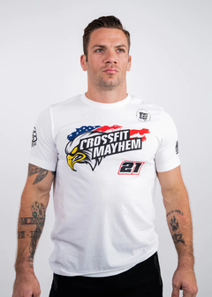 REMERA PREMIUM MAYHEM Freedom Racing Eagle T-Shirt: White - MMEDD
