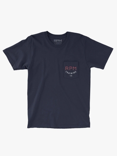 REMERA RPM - WIRED UP POCKET TEE MIDNIGHT BLUE - MMEDD