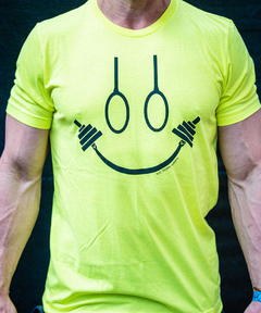 REMERA HOMBRE - MEN'S NEON YELLOW HAPPY STRONG T-SHIRT