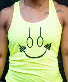 MUSCULOSA MUJER - WOMEN'S NEON YELLOW HAPPY STRONG TANK