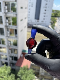 Kayo Glass Carb Cap Red-Blue