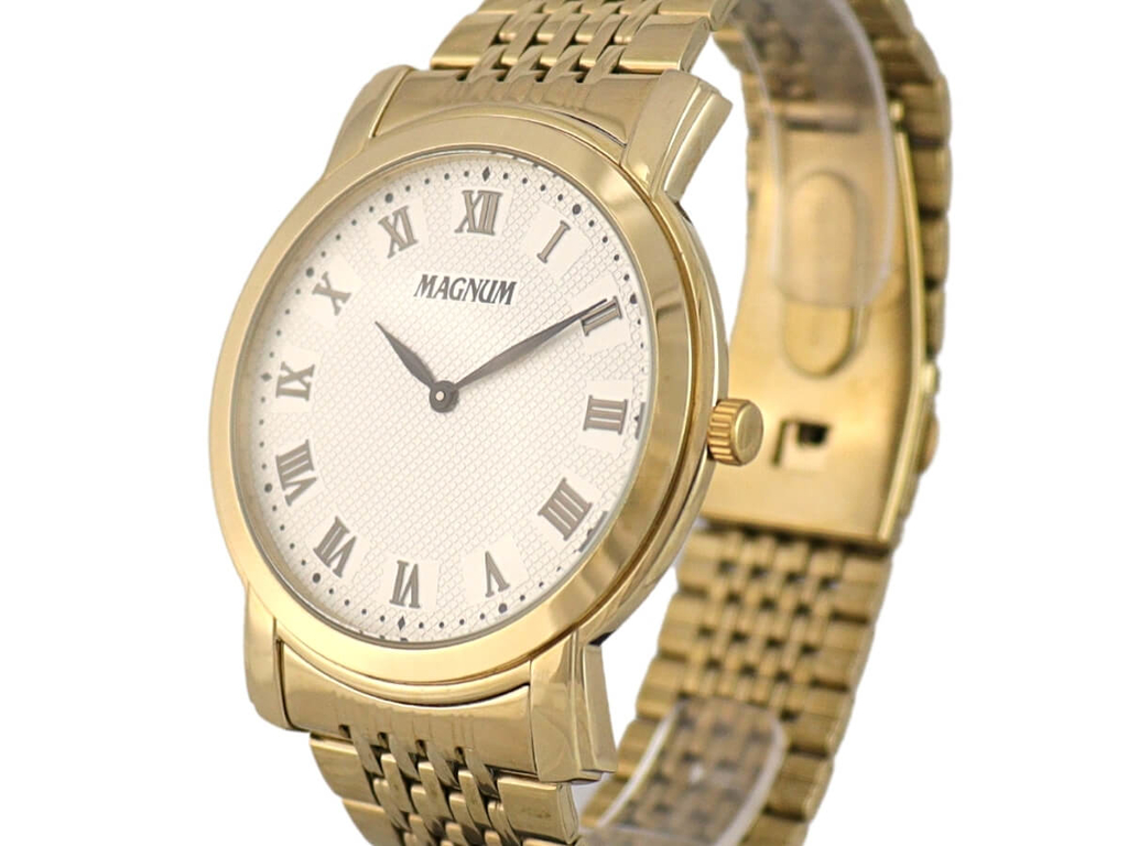 Relógio Masculino Magnum Automático MA33862A Dourado no Shoptime