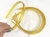 COD 7184 - Tiara de Acrilico Com Glitter 10mm Dourado - Unidade