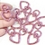 COD 5398 - Fecho Mosquetão Coração 35mm Rosa Pink - Unidade