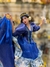 Boneca Cigana de Porcelana Azul - 42cm na internet