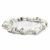 Pulseiras de cascalho em Howlita Branca - 01F