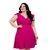 Vestido Plus Size Feminino Rodado Decote V Manga c Babados 0535 na internet