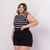 Conjunto Plus Size Blusa Muscle Tee + Short C Cinto 0482 - comprar online