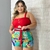 Conjunto Plus Size Feminino Cropped Short Estampado Roupa GG 1831 - loja online