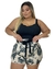 Imagem do Conjunto Plus Size Feminino Cropped Liso Short Estampado 0452